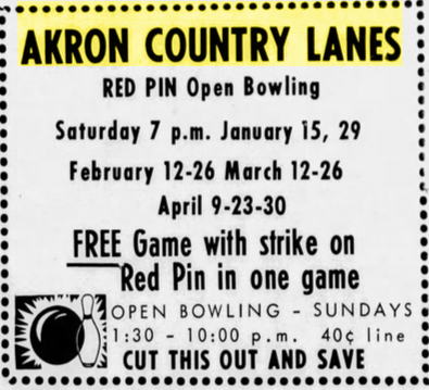 Country Lanes - January 1966 Ad (newer photo)